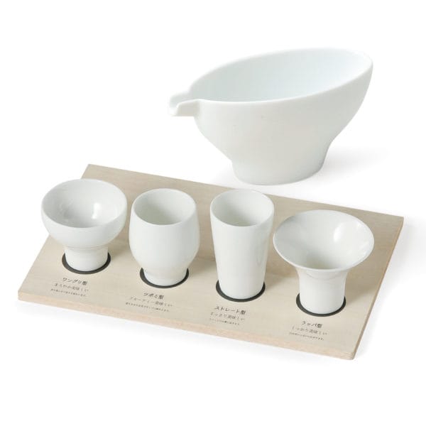 Aito Japanese Sake Set of 5 - White Porcelain