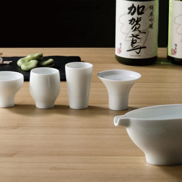 Aito Japanese Sake Set of 5 - White Porcelain