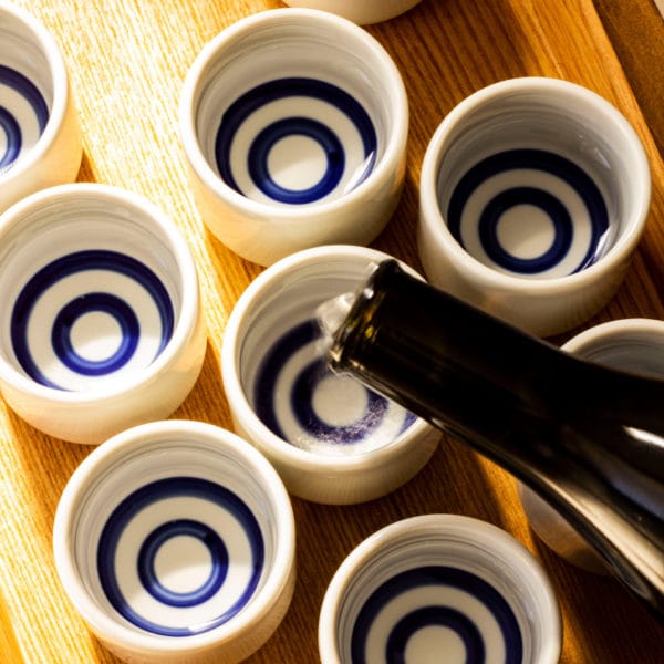 Soujuen Janomo Sake Cup - Pouring Sake
