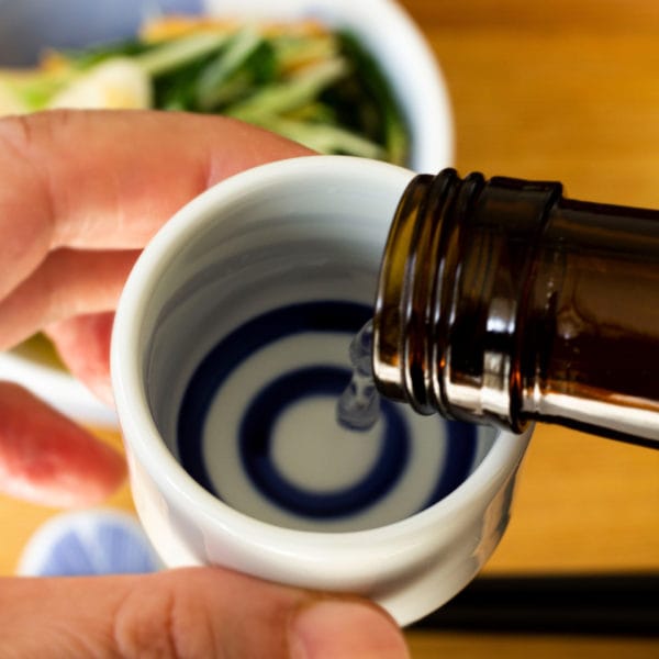 Soujuen Janomo Sake Cup - Pouring Sake