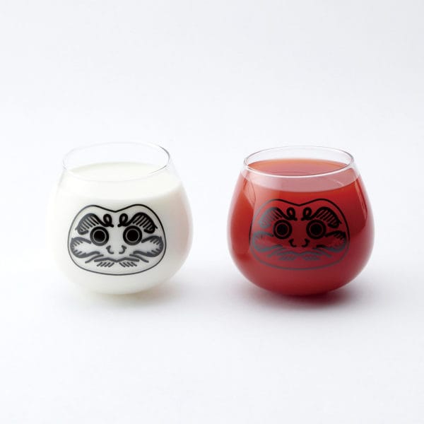 Floyd Daruma Glass (495 ml) Set of 2 - Black | Filled w/ Liquid